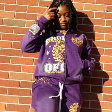 Purple Anointed Divide Sweats