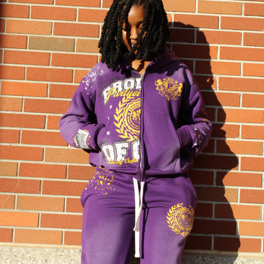 Purple Anointed Divide Sweats
