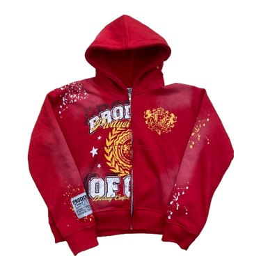 Red Anointed Divide Hoodie
