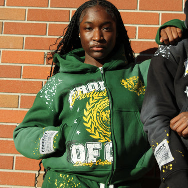 Green Anointed  Divide Hoodie