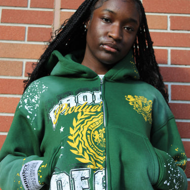 Green Anointed  Divide Hoodie