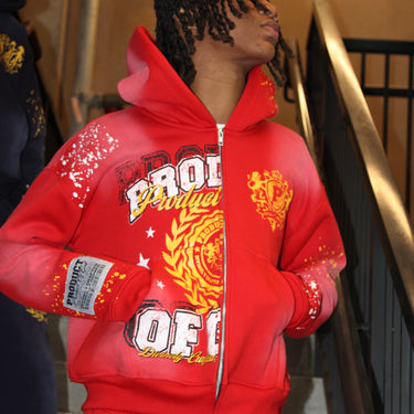Red Anointed Divide Hoodie