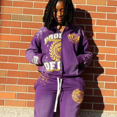 Purple Anointed Divide Sweats
