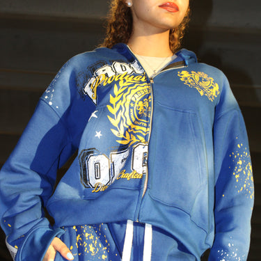 Blue Anointed Divide Hoodie