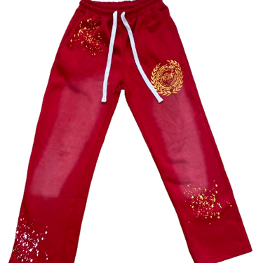 Red Anointed Divide Sweats