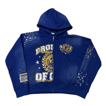 Blue Anointed Divide Hoodie