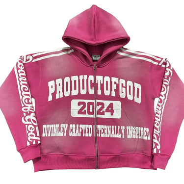 Pink Divinely Crafted Zip Up