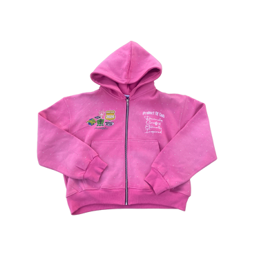 'For All Creation' Rhinestone Hoodie (PINK)